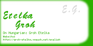 etelka groh business card